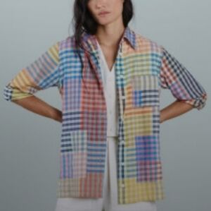 ILANA KOHN MELVIN SHIRT IN PICNIC PRINT PLAID CHECK